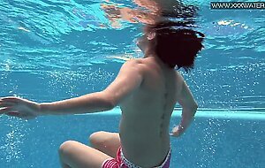 Lady Dee cute shy Czech teen swimming