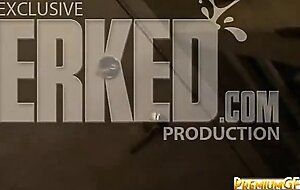 Cock riding MILF babe jerks off dick