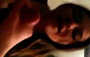 Amateur girl homemade 21426 large breasted girl sucks to cum on her tits