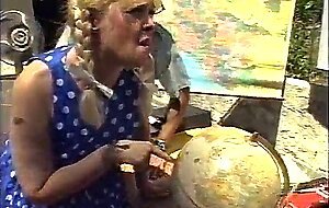 Sex orgy with mature skanks and studs fucking outdoors