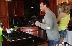 Naughty America - Allie James fucking in the kitchen