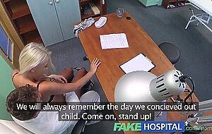 FakeHospital Doctors hot blonde wife demands his seed in his office