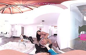VR Bangers - Hot Ebony pole dancer Nadia Jay fingered and cum hard VR porn 