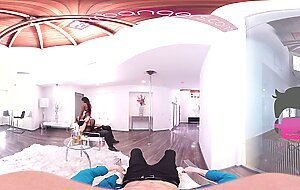 VR Bangers - Hot Ebony pole dancer Nadia Jay fingered and cum hard VR porn 