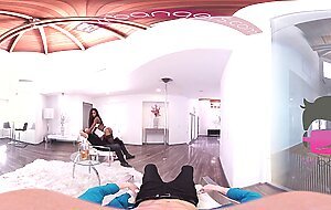 VR Bangers - Hot Ebony pole dancer Nadia Jay fingered and cum hard VR porn 