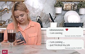 Lina Shisuta - Blonde teen anal fuck in the kitchen