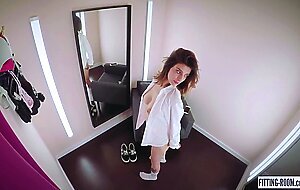 FITTING-ROOM College student Caomei needs to be anally banged