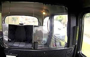 Busty redhead babe sucks off taxi driver