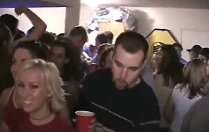 Teen gives head as others watch