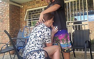 Mutual masturbation with my neighbors wife turns into outdoor creampie