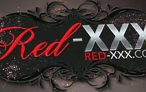 Hot MILF Red XXX fucks herself with multiple toys