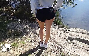 fucking an innocent in the forest next to the river