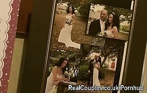Real couple chat about meeting each other before anal sex