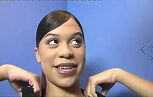 Ebony teen shows off her blowjob skills at gloryhole 19