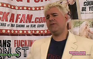 FUCK A FAN - Tall Blonde w Perky Big Tits Gives Happy Latino a Handjob