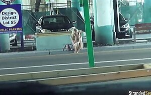 Teen dixie belle suck cock and rides it in a public restroom