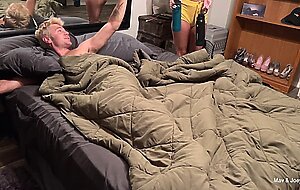 Horny Wife Fucks His Friend on the Couch- Lets Husband Eat Creampie and Fuck Right After