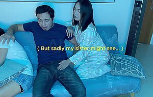 Bumigay sa tukso ang manyak na jowa ng step sister ko at ang taba ng titi niya!