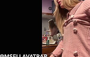 T Girl sneaks away from party to get her cock sucked