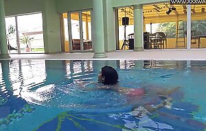 Lady Dee cute shy Czech teen swimming