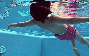 Lady Dee cute shy Czech teen swimming