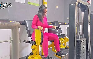 While she's at the gym I wait for her in her room with my hard cock Jenifer play