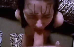 Hot teen slut on webcam sucks a mean dick