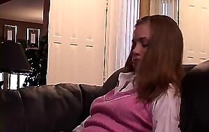 Sweet Little April Solo Fingering Session On The Couch