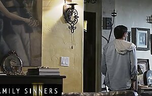  sinners - watch a horny guy fuck his uncle's wife in all positions until he cums on her ass