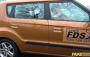 Fake Driving School - Slutty ex-con with big tits is needy for cock so takes control of her teacher
