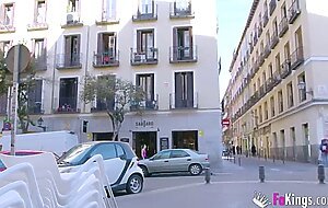 Valen Pink gets nailed with glee after showing us her neighbourhood