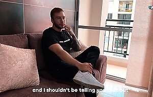 I tell my best friend about his unfaithful wife and we end up fucking in his living room (MILF)