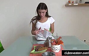 Tall brunette teen lilly masturbating pussy