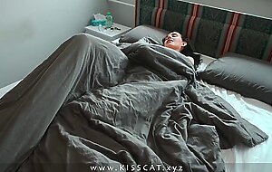 what are you doing? don't cum inside step mom! fucks blindfolded stepmom