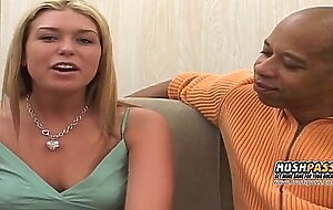 Cute teen gets DP'd by 2 big black cocks