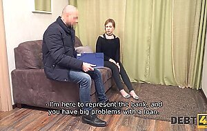 DEBT4k. Girl pays for gadgets by sucking and riding collectors dick