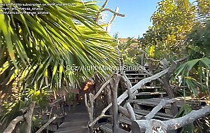 VLOG TULUM - Risky fuck on the terrace of my hotel room