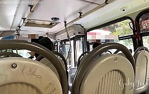 Playing a risky game in a public bus just because why not?