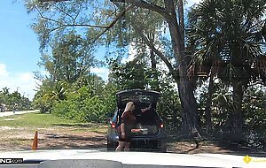 Roadside - thick blonde milf fucked by roadside assistance