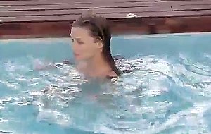 Two 18 year old sweeties posing and swimming