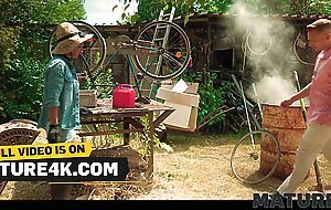 MATURE4K. Mature Czech is having fun outdoors