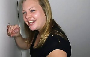 Plump Tits Blonde Bowing Boners in Glory Hole