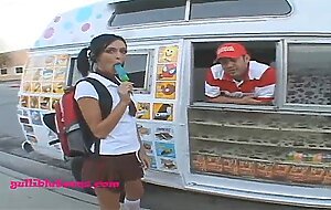 Gullibleteens.com icecream teen in knee high white socks creampie eats of pussy