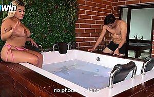 Colombiana rubia de tetas grandes tecnico del jacuzzi y se lo folla - Naty Delgado