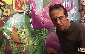 She goes to the car shop to fix her car but stays for the orgy