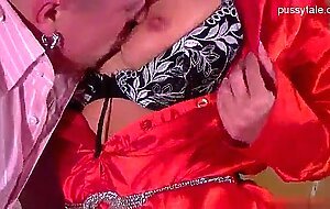 Glamour housewife striptease