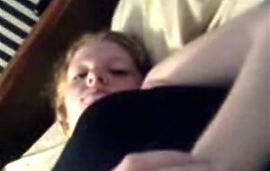 Homemade amateur couple with music