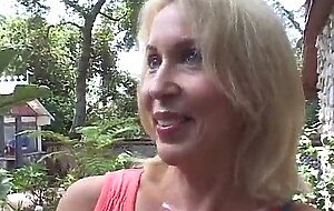 Sexy blonde milf erica lauren gets her deep asshole drilled by latin guy before eating cum