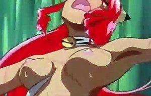 Furry anime honey drilled by snake monster