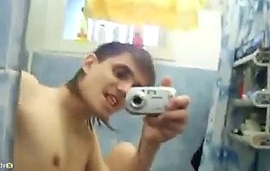 Blonde russian sucking cock